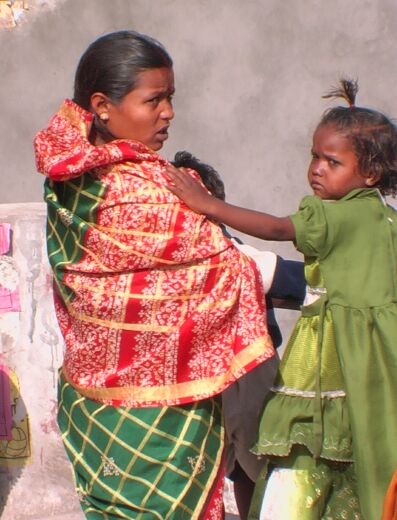 Inde Femme avec enfant